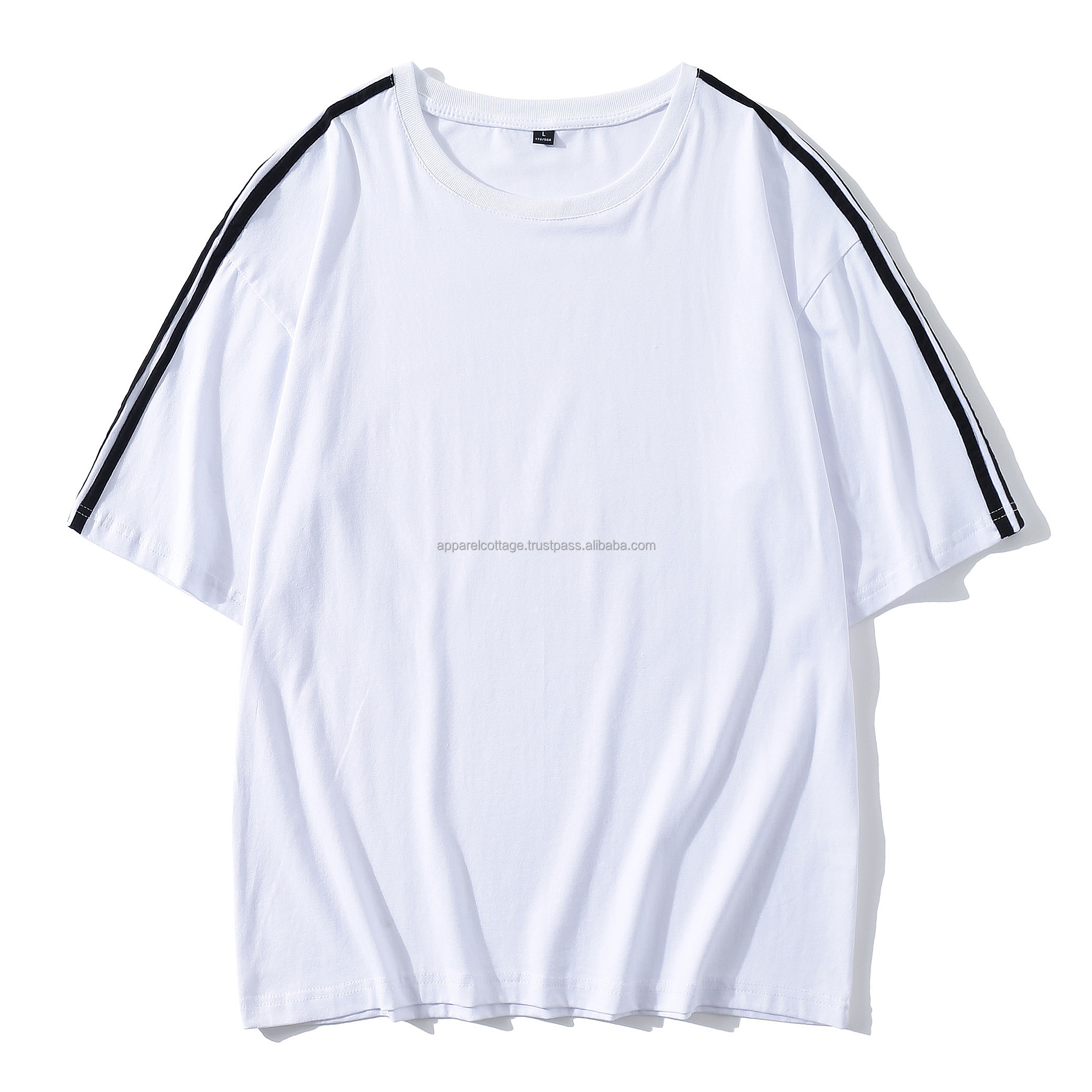 Высокое качество Мужская Уличная мода slim fit Повседневная одежда в стиле «хип-хоп» тренажерный зал изготовление на заказ Печать логотипа на плечо лента 3M Светоотражающие футболки