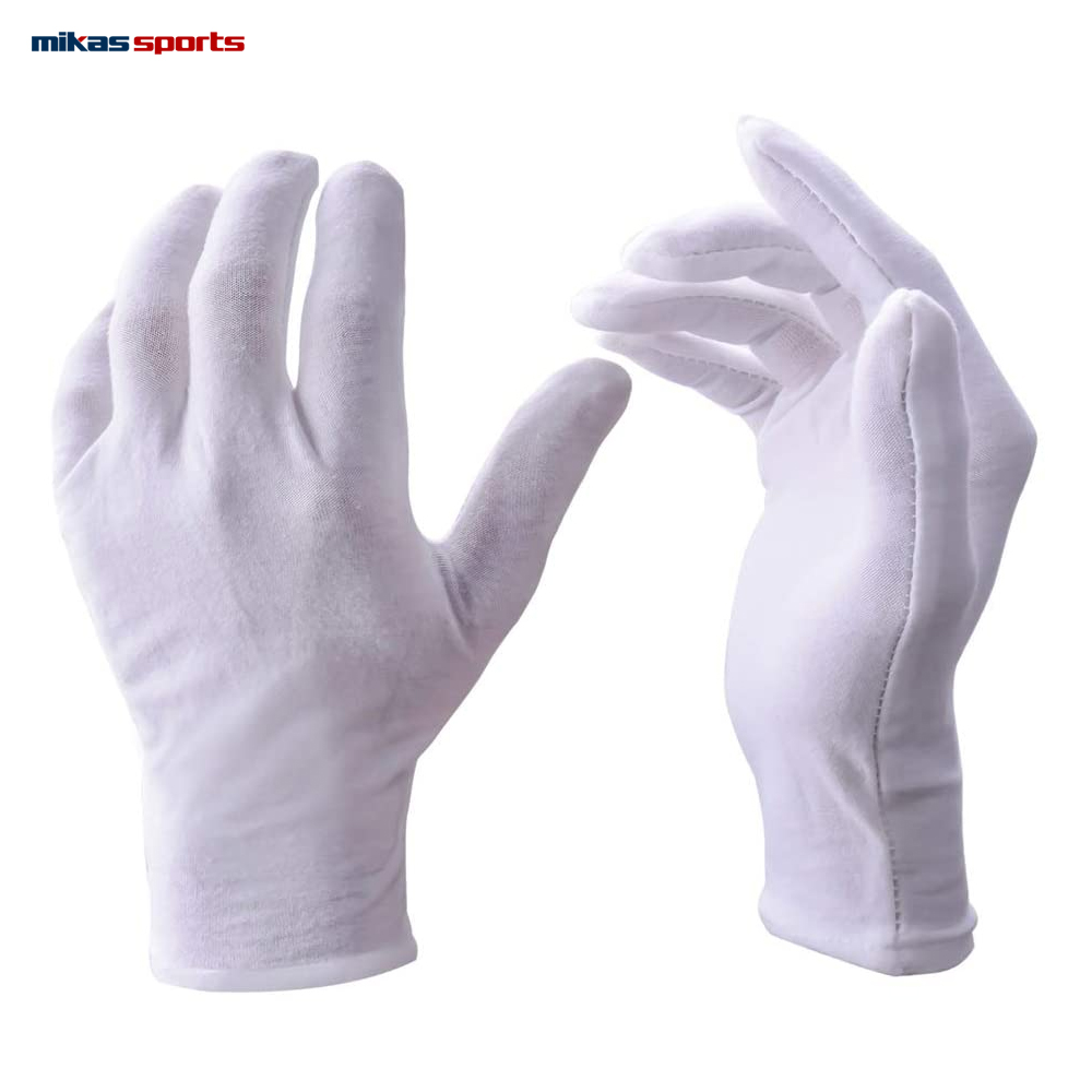 Custom white cotton gloves 100% cotton jersey gloves etiquette quality inspection work multipurpose gloves
