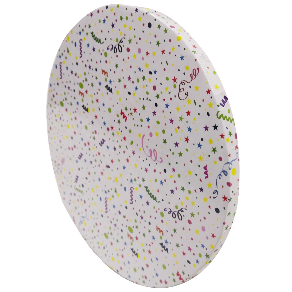 10 Inch Round Cake Drum Boards with Fireworks Pattern In Stock