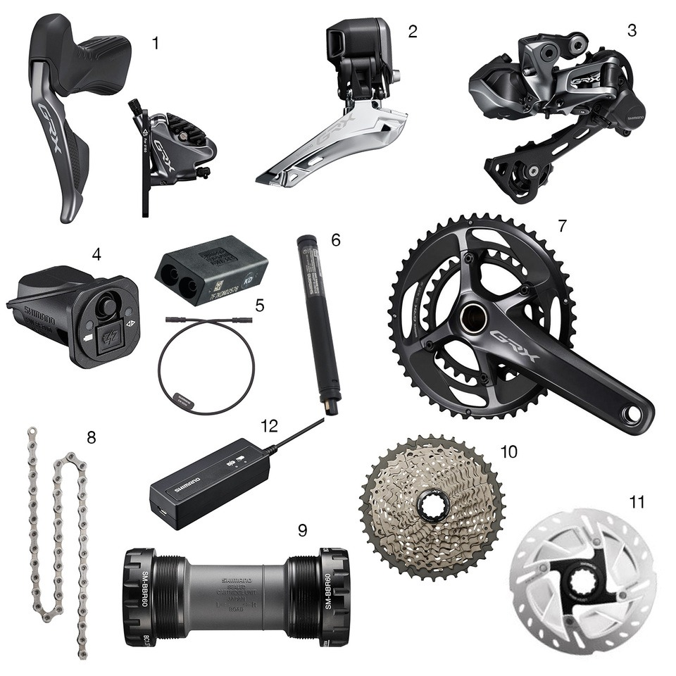 ORIGINAL BUY 2 GET 1 FREE New S-Shi m anos- GRX Di2 Gravel RX815 1x11 40 Groupset