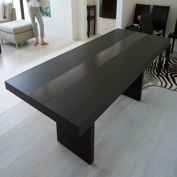 Wooden dining table simple and beautiful