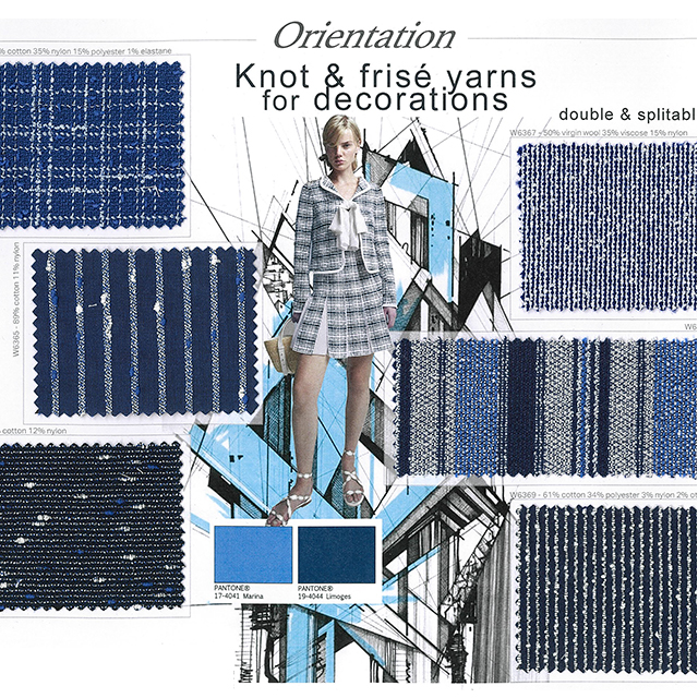 Womenswear Ebook fabric trend book in a pdf file showing the latest fabric trends for women's jackets trousers sweaters