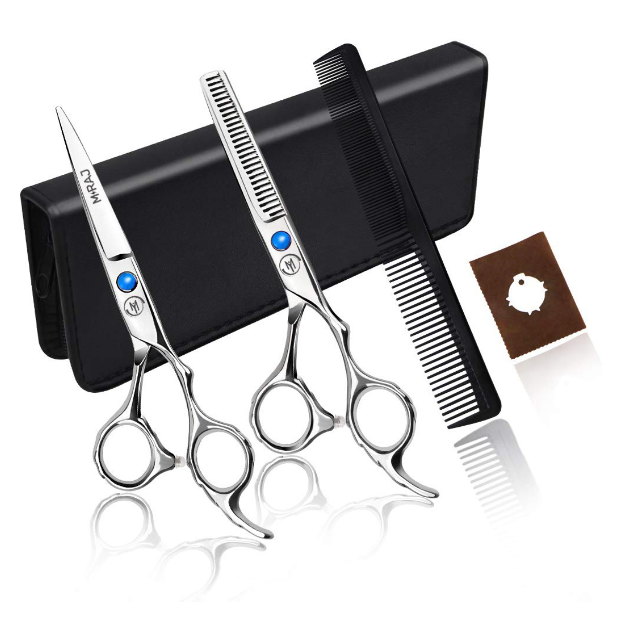 professional barber hairdressing hairstyling hair thinning scissors Stainless Steel 6.5 inch thinning scissor set