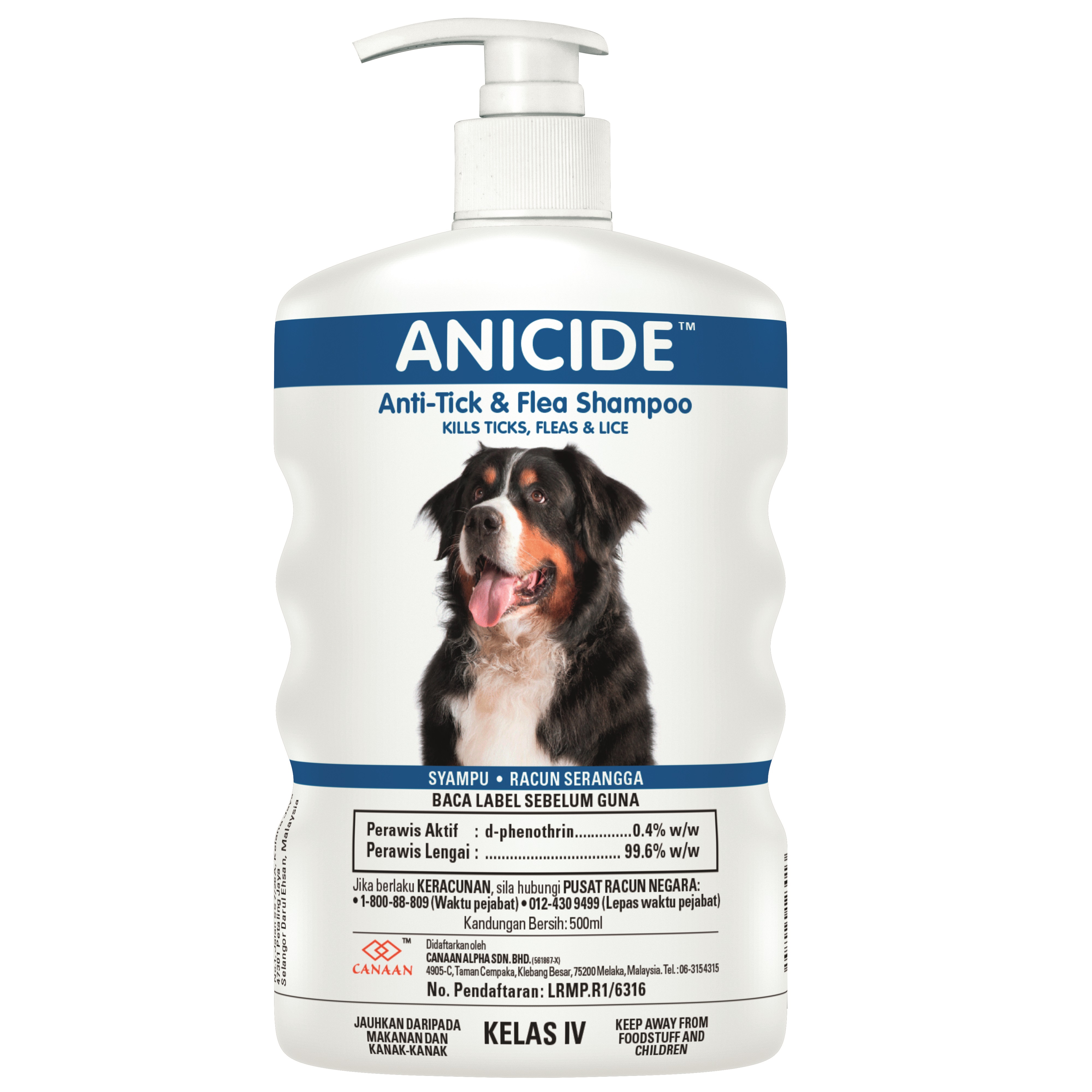 World Class Best Quality Ticks, Fleas & Lice Control Anicide Anti-Tick & Flea Shampoo for all pets Malaysia