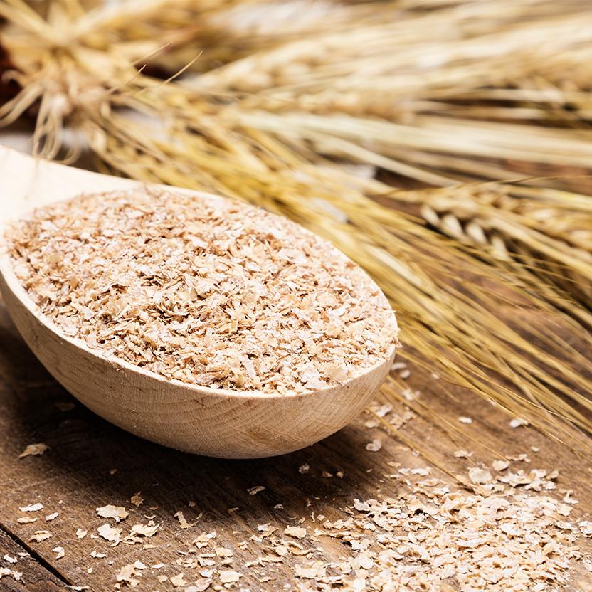 Wheat bran used as animal feed