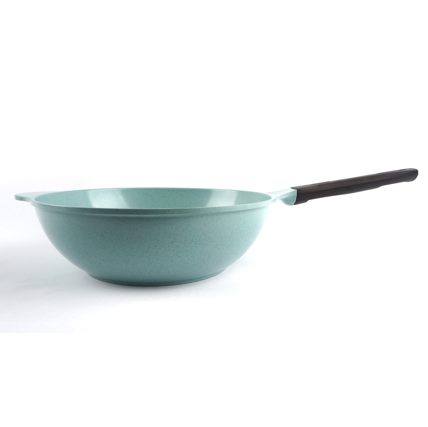 Chinese High Quality Wok Wholesale Stainless Steel Non Stick mini Jade Marble Coating nonstick deep cooking wok pot 10pc/box