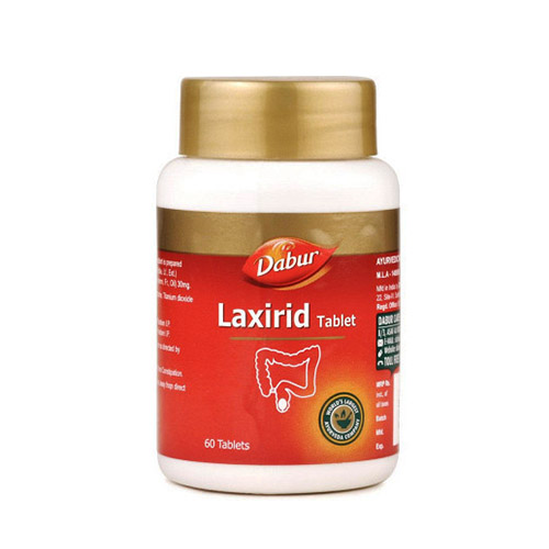Индийский травяной продукт Dabur Laxirid (60 таблеток)-травяной порошок от запора-Аюрведа от запора