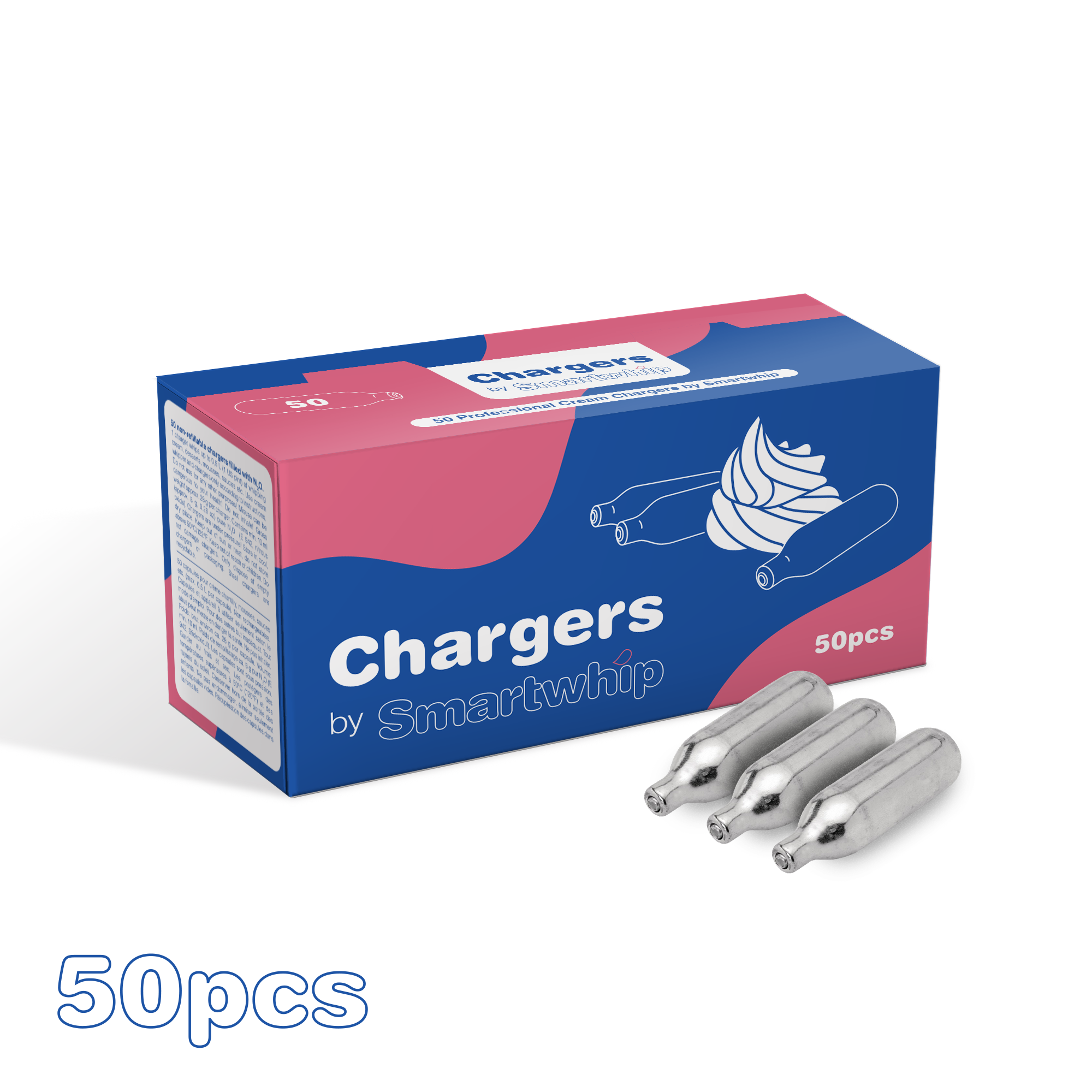 Набор из 50 исключительное качество взбитые сливки Chargers-N2o
