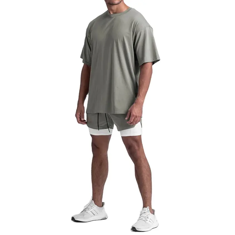 Metro wholesale plain oversized quick dry t shirt casual men cotton gym t shirt