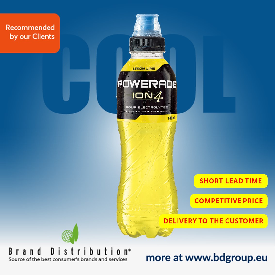 Изотонический напиток Powerade, полный ассортимент, 500 мл