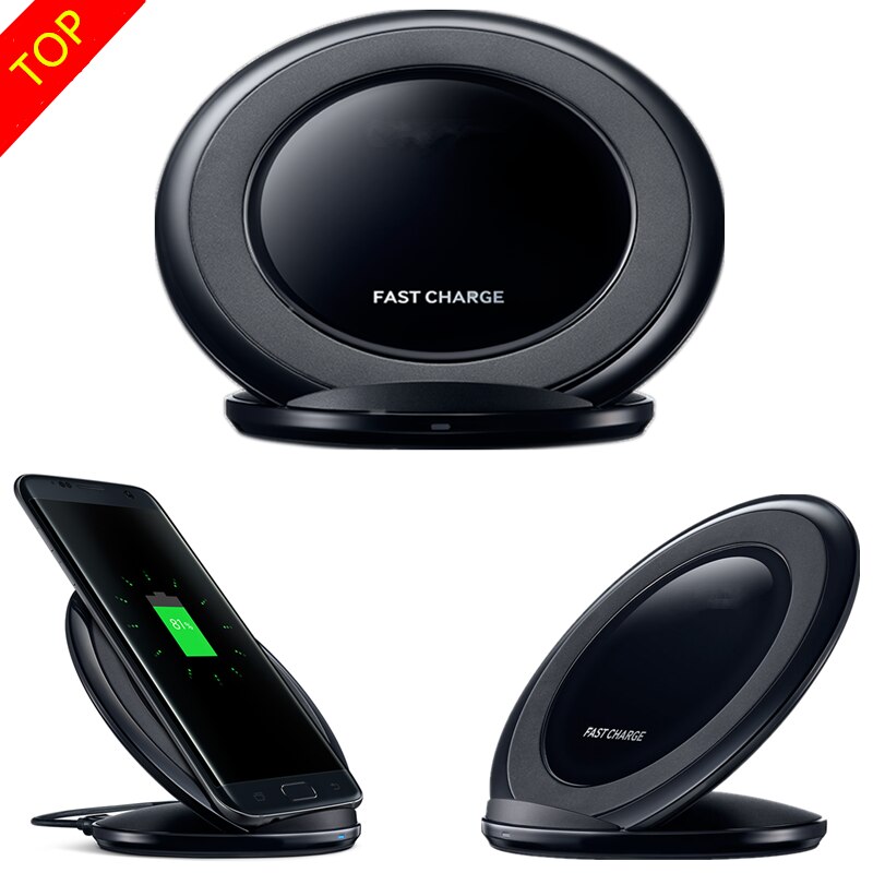 Factory Price 10W Fast Wireless Charger OEM LOGO Quick Charging Desktop Charger With Stand Holder For Samsung S7 S8