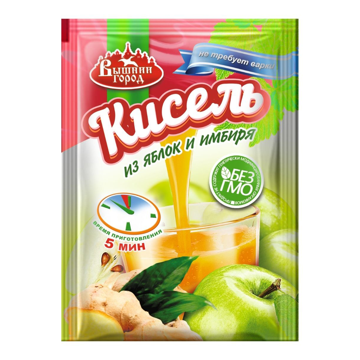 Kissel «вишний город» из яблок и имбиря