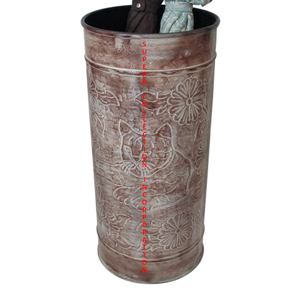 Brown and White Shaded Round Custom Metal Umbrella Stand Made In india hot Sale