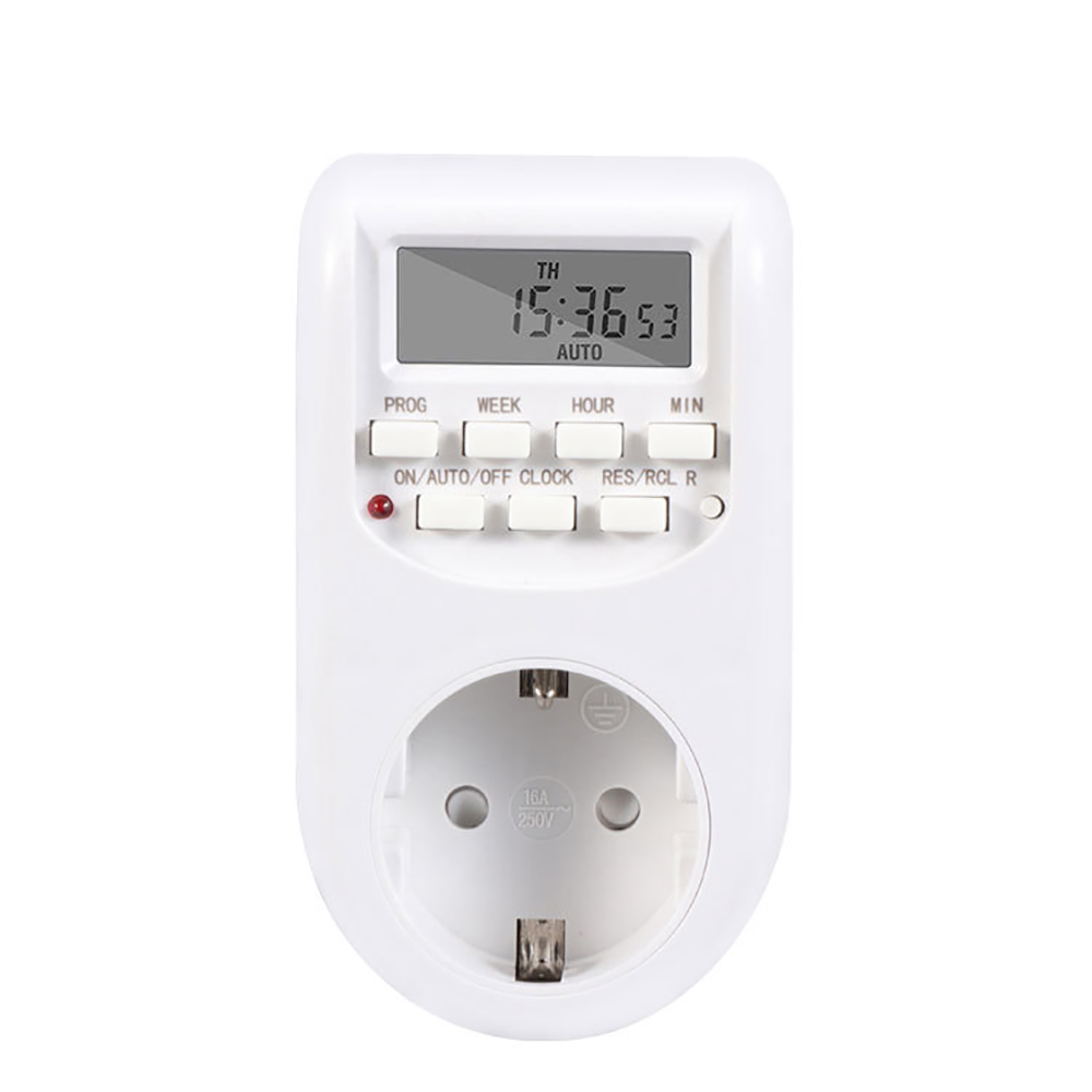 Digital Timer Switch Energy Saving Adjustable Programmable Setting of Clock/ On/ Off Time EU /US/ UK Plug Kitchen Timer Socket