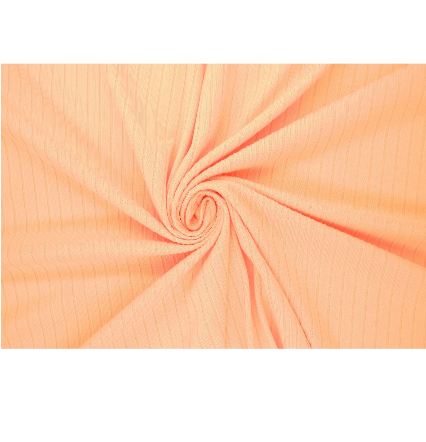 Polyester Spandex Yummy Rib Solid Peach Bellini Precut Fabric Manufactured in China