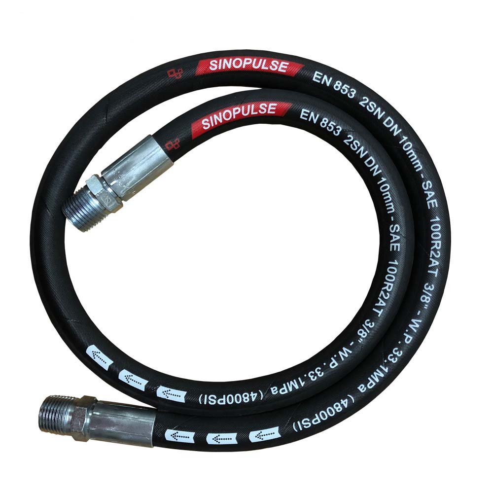 Высокотемпературный SAE 100 R2 3/8 дюйма, давление гидравлического шланга с обжимной машиной