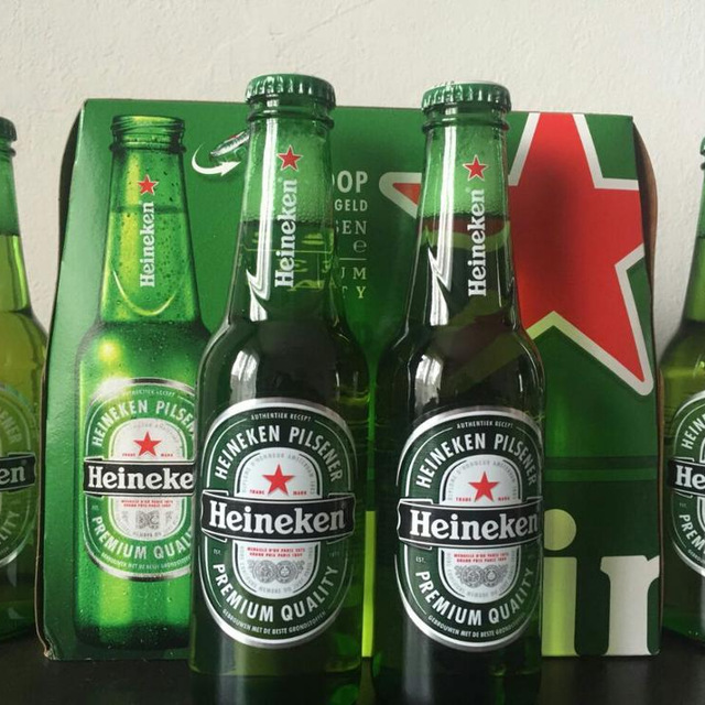 Большое пиво Heinekens 330 мл X 24 бутылки в наличии