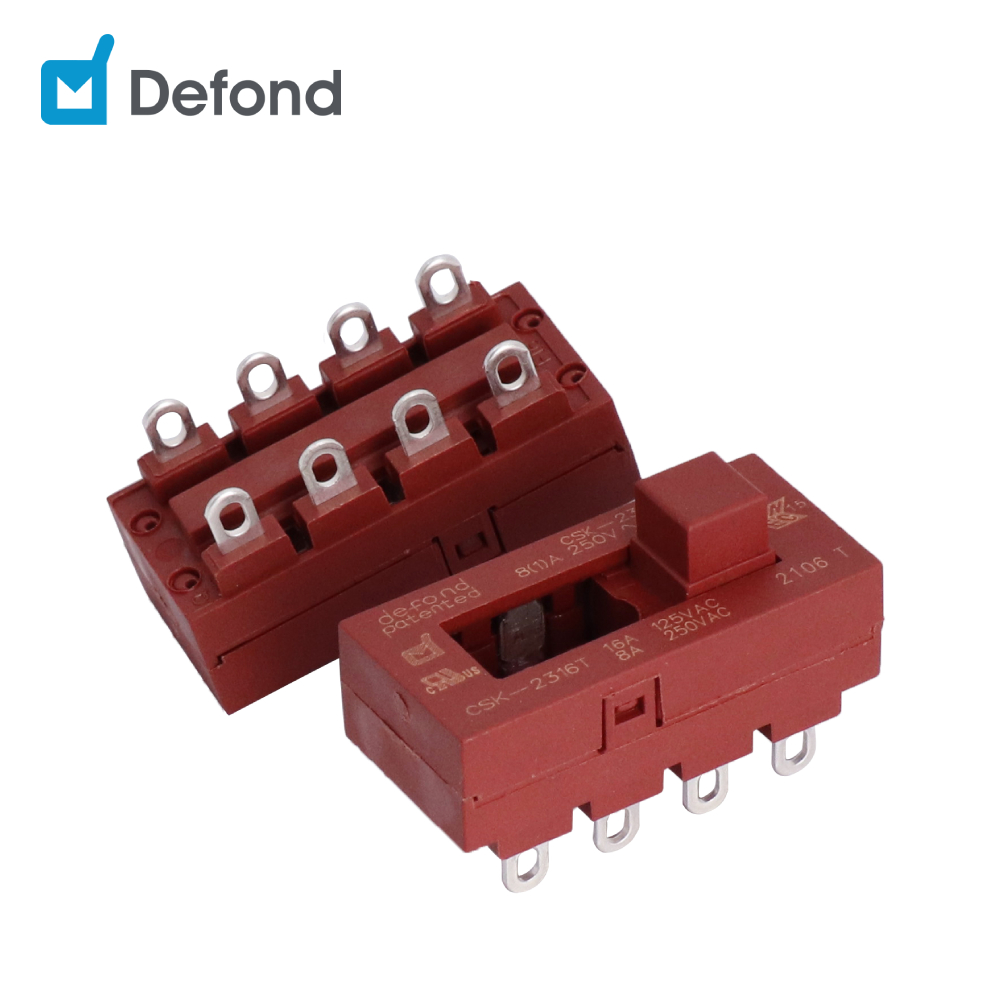 125vac 250vac 2 Pin ползунковый Переключатель Defond CSK-2316T-AAA32-03R ON-двухполюсный 3 пледы Mnini ползунковый переключатель