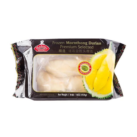 Замороженные DURIANS мякоть MORNTHONG с семя (пластиковый поднос с высокими печатными мешками) MADAMEWONG