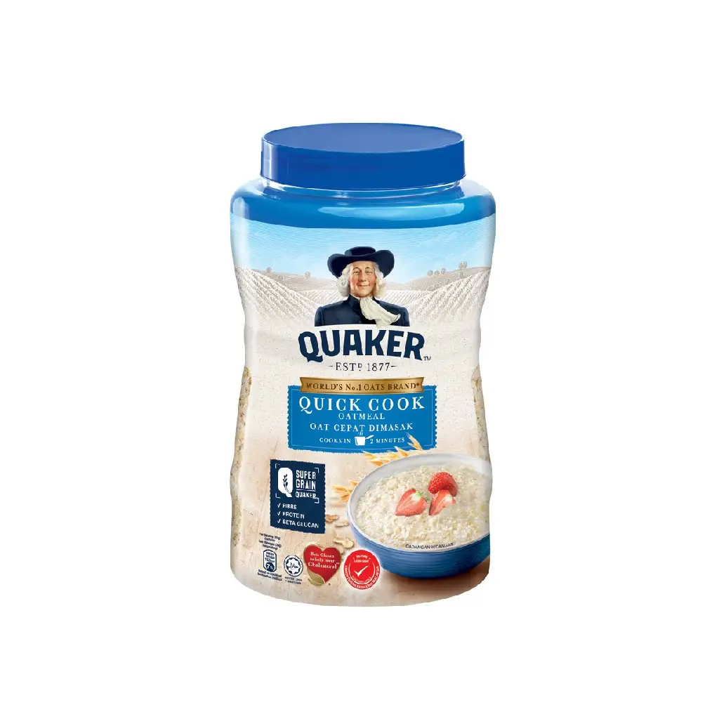 Wholesale Export Quaker Quick Cook Super Oats Grain 1KG Tin