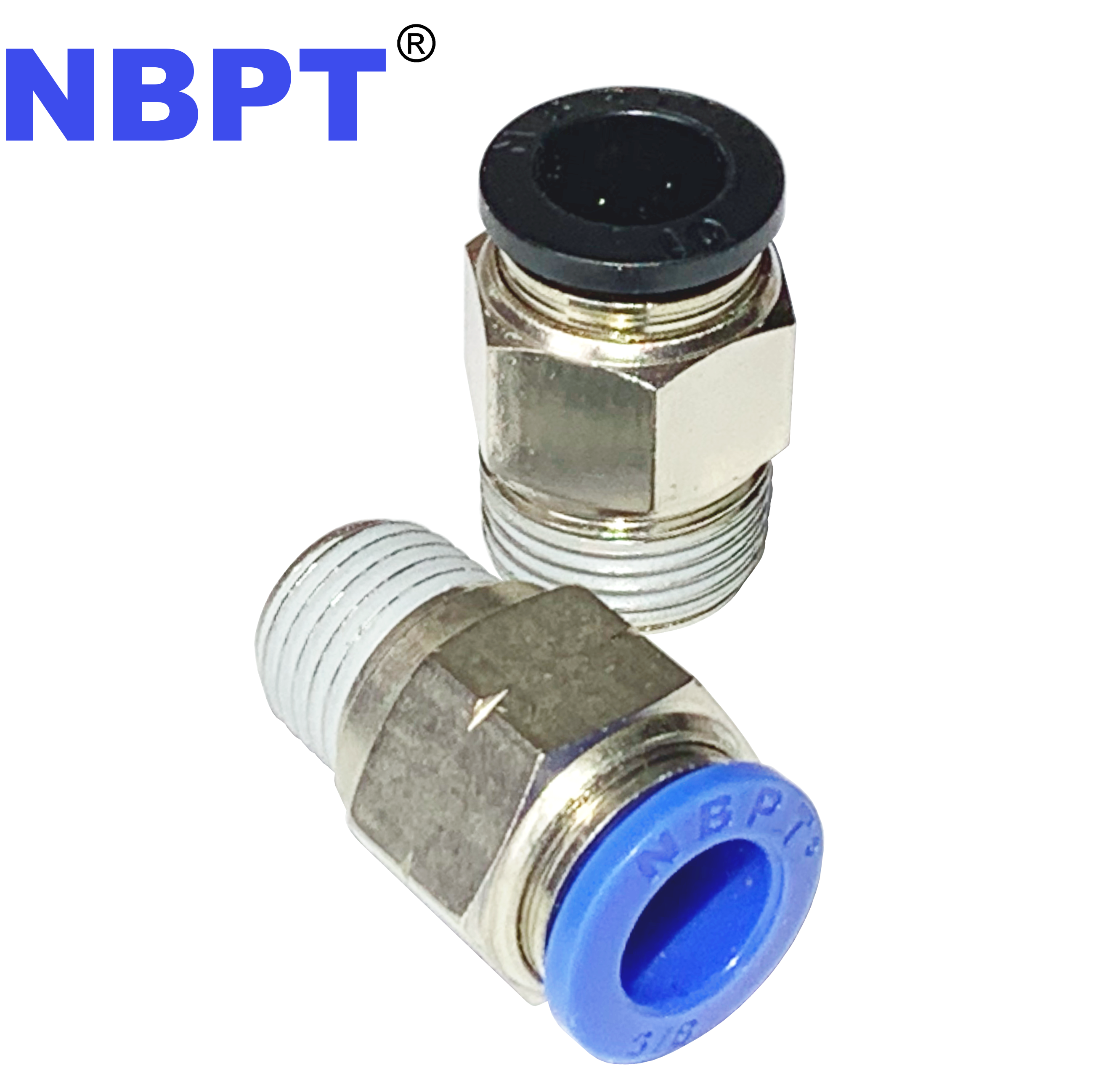 Пневматический прямой наружный NPT резьбовой быстроразъемный воздушный трубчатый соединитель, латунный пневматический трубный фитинг