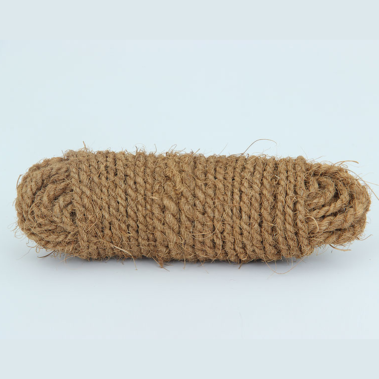 NATURAL COCONUT FIBER COIR YARN TWISTED AND COILED COCONUT FIBER ROPE