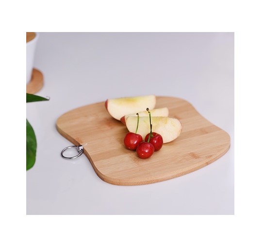 Thin Apple Bamboo Chopping Board - Easy to Bring And Clean
