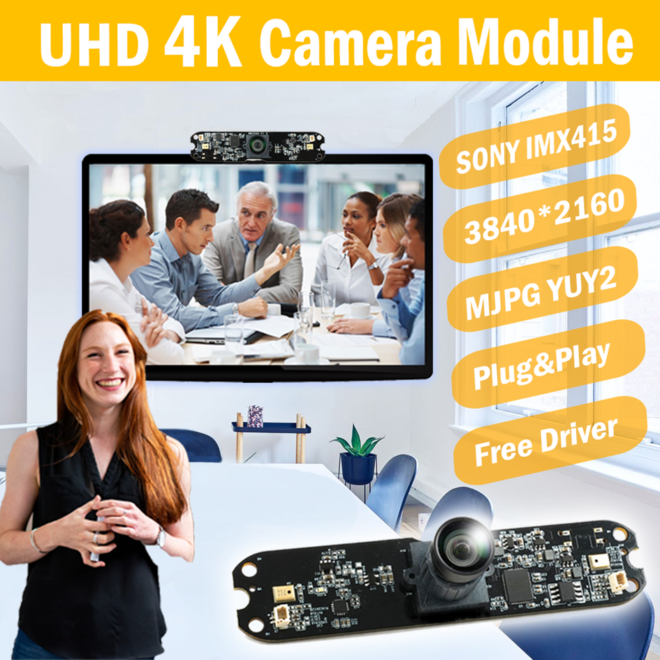 4K USB 2,0 модуль камеры с 2 * цифровым микрофоном для Конференции