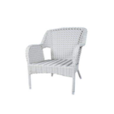 Wholesale durable quality PVC plastic poly rattan synthetic stack chair outdoor