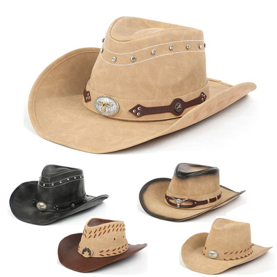 Western hat bands cowboy hats prairie riding outdoor camps beach big cap