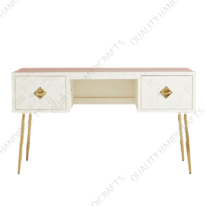 Wholesale Bone Inlay Wooden Modern Antique 3 Drawer Console table Furniture Entryway Decor Living room Decor Bone Inlay Desk