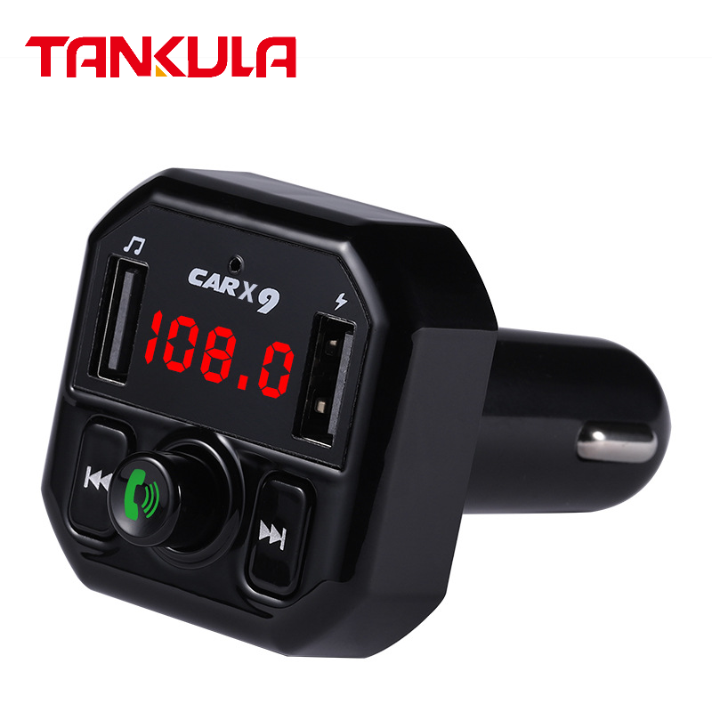 High Quality X9 New Car Blue Tooth MP3 Button Version Of Car Charging Cigarette Lighter Blue Tooth Car Kit