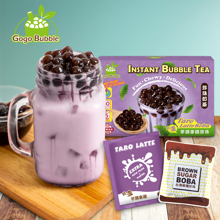 Пакет образцов Gogo Bubble, новый выпущенный в Тайване, чай Таро Flavor Instant Boba