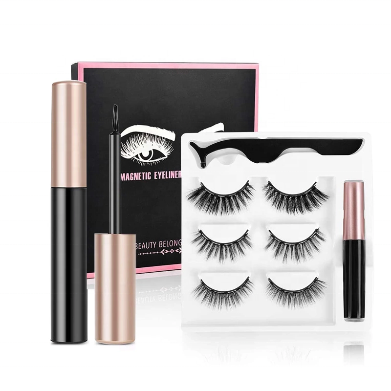 wholesale 3d mink lashes custom luxury 3 pair eyelashes packaging boxes