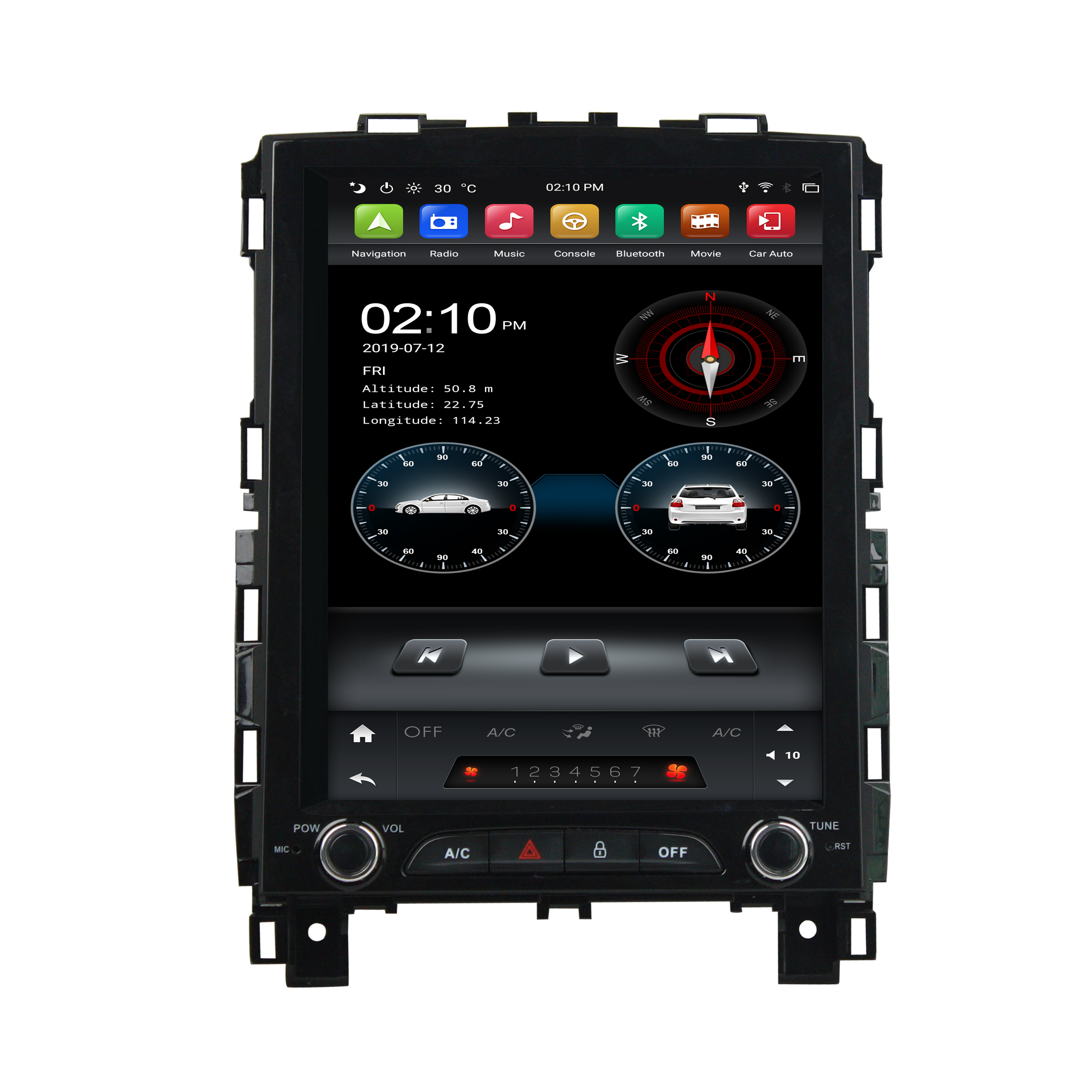 KD-10419 Android 9 PX6 10,4 дюймов tesla автомобильный аудио с gps для Koleos 2017 2018 2019