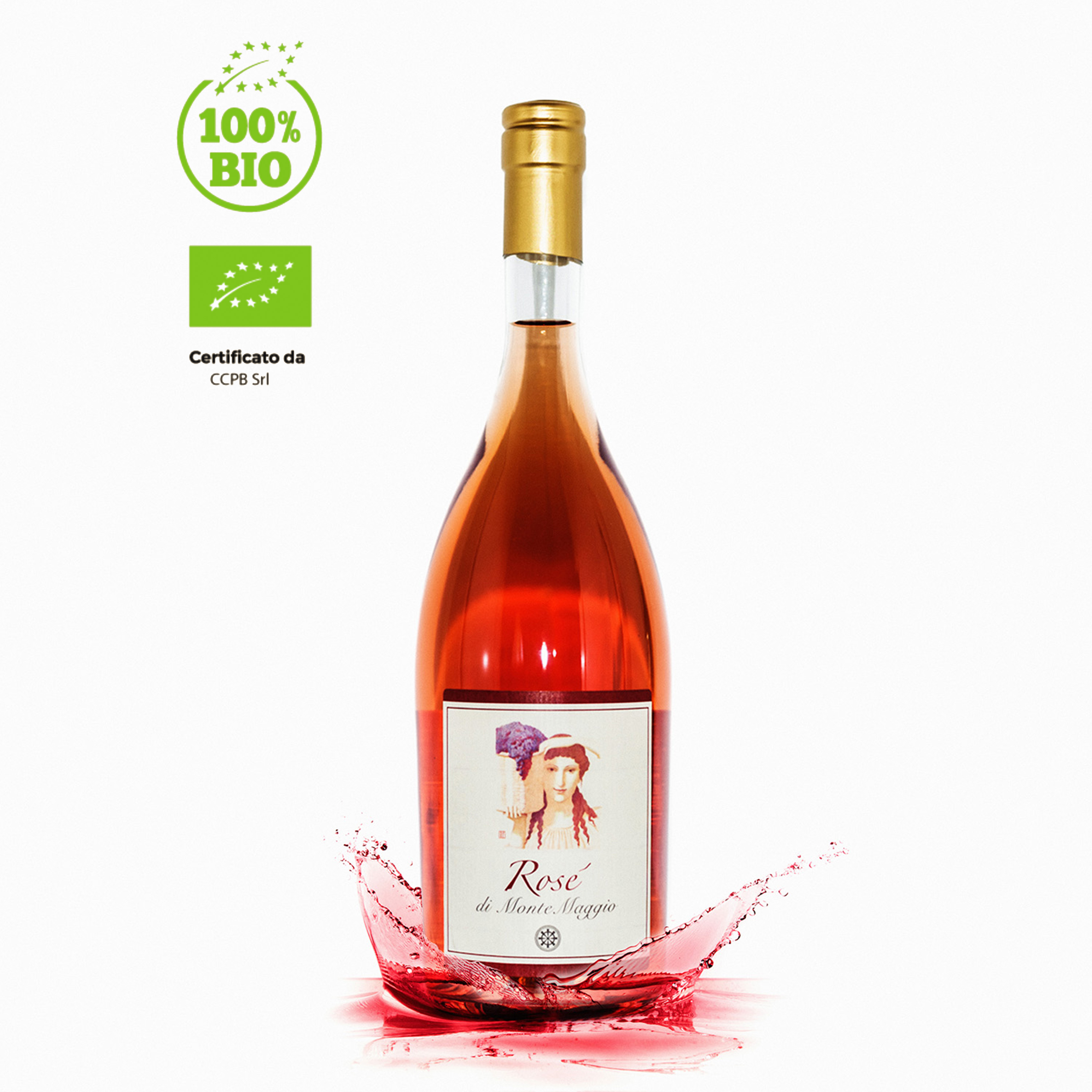 Итальянский сухой органический тонкой Rosè вино IGT Rosato Montemaggio-100 % санджовезе