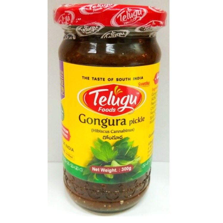 Gongura, стеклянная бутылка для маринования, бренд Telugu, вес 300 г от Мейсона, упаковка из индии