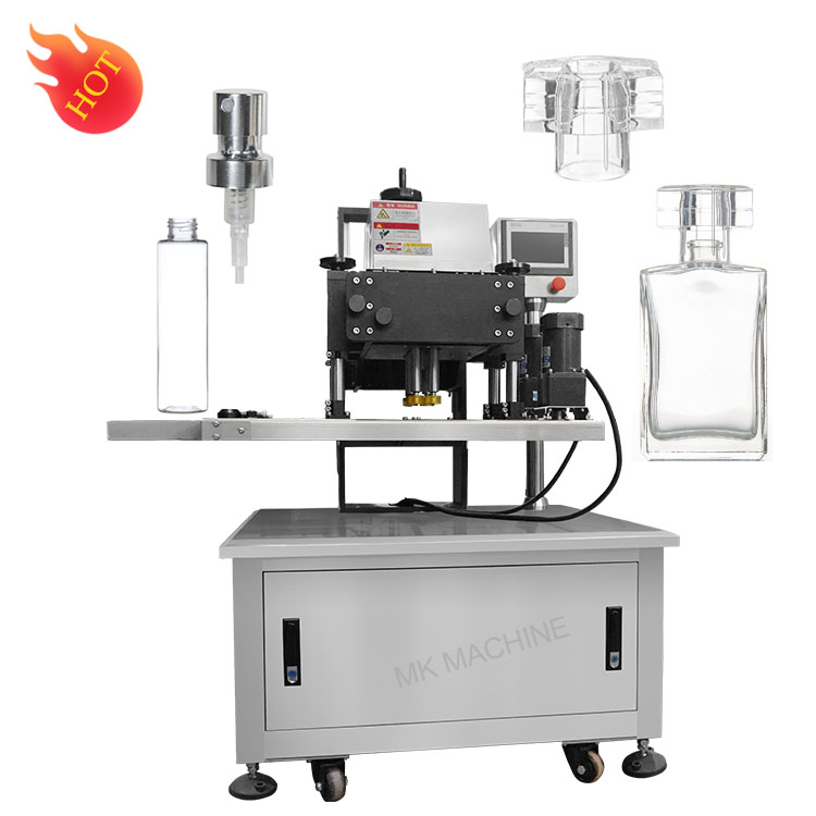 High speed automatic small perfume jar glass bottle capping machine
