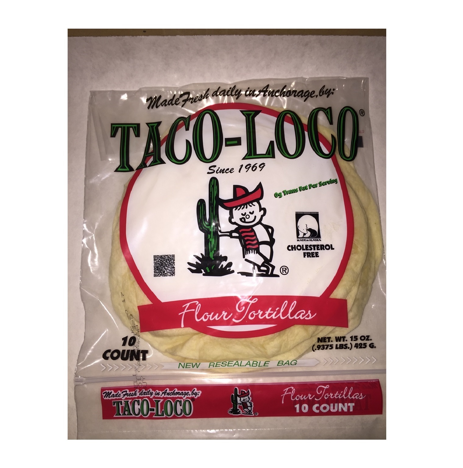 Model Number 7820311122 Taco Loco Medium 8" Flour Tortillas