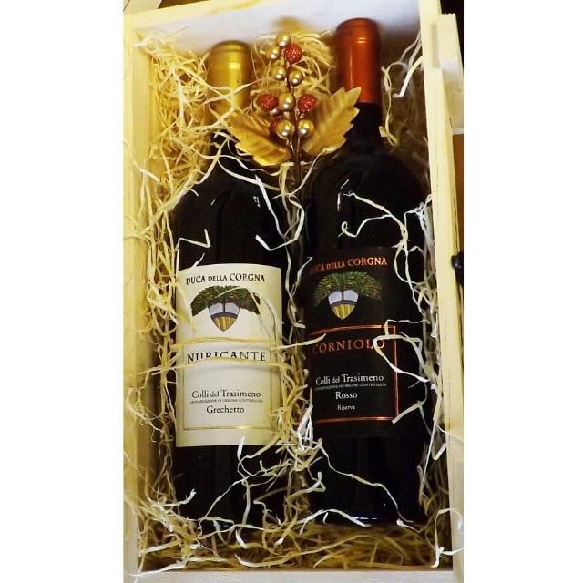 Corniolo and Nuricante 2 бутылки деревянная коробка специальная упаковка очень элегантная