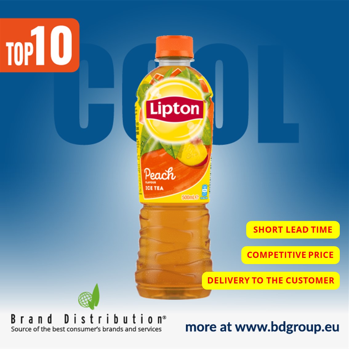 Ледяной Чай LIPTON, персик, 500 мл