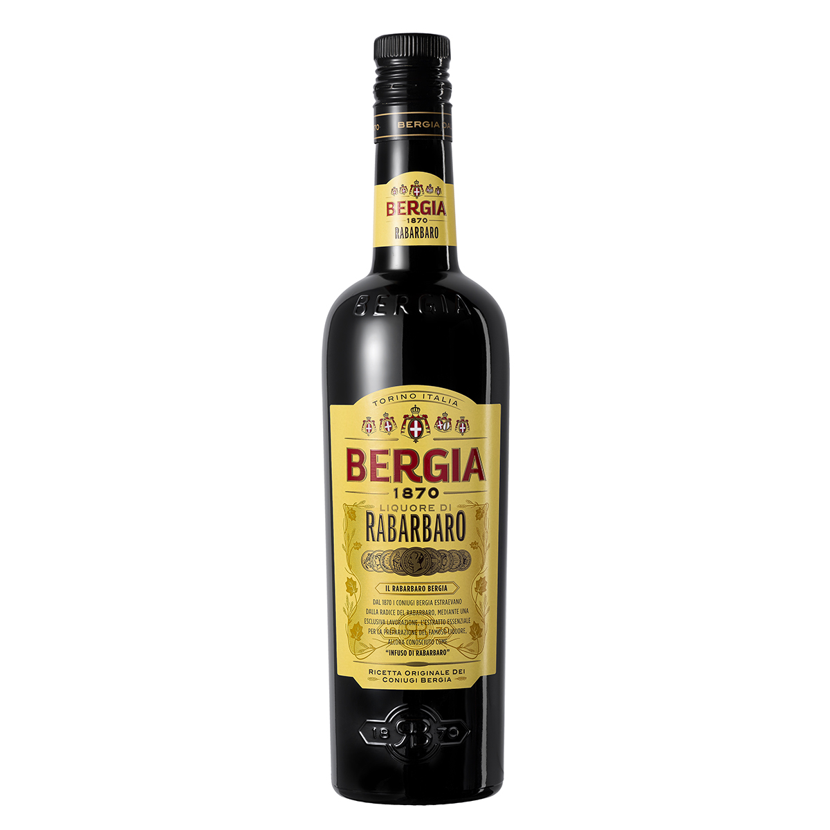 Высококачественный Итальянский ликер-ревеня, бутылка Bergia 70 cl