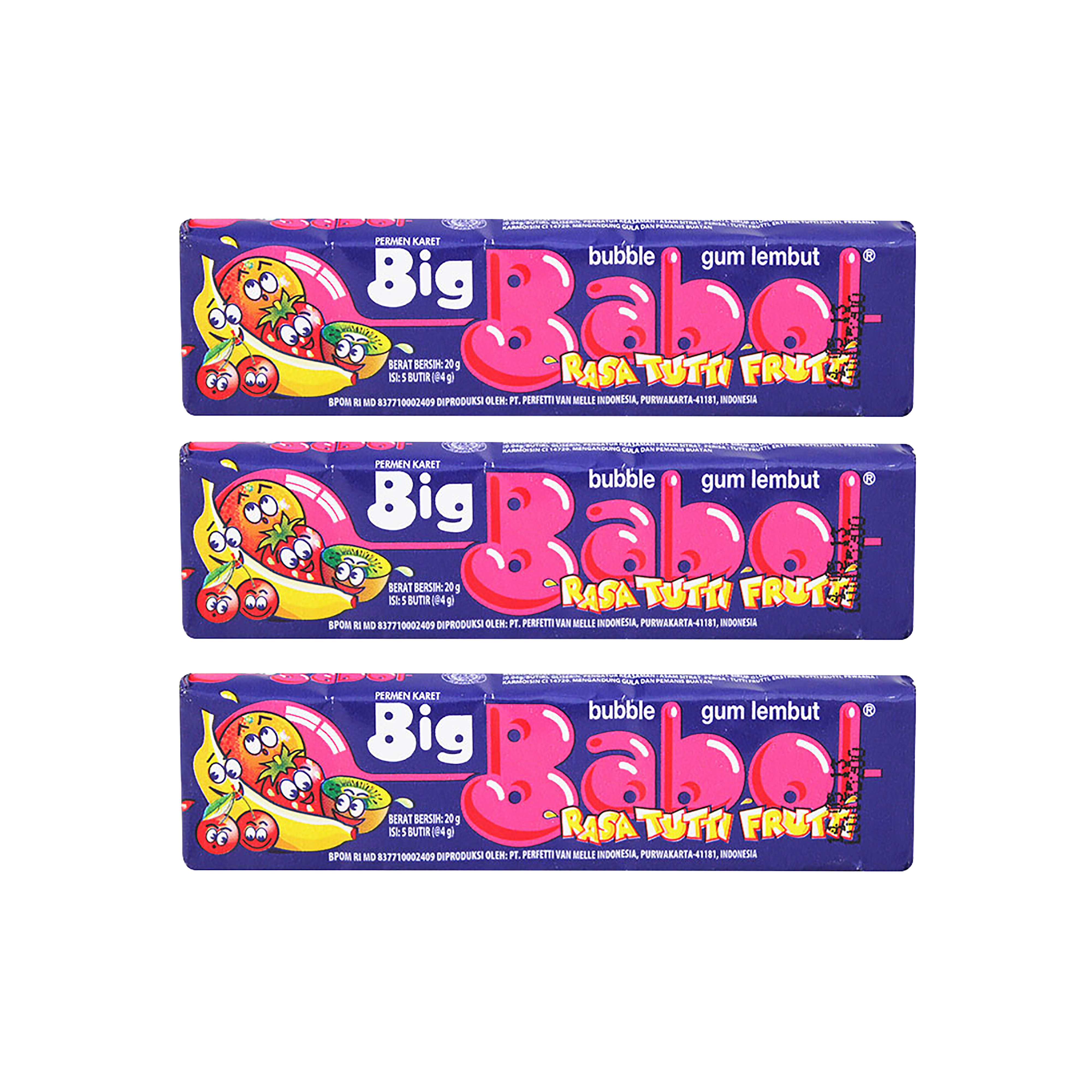 Super Quality Chewing Gum Big Babol 240 g with Tutti Fruti Variant