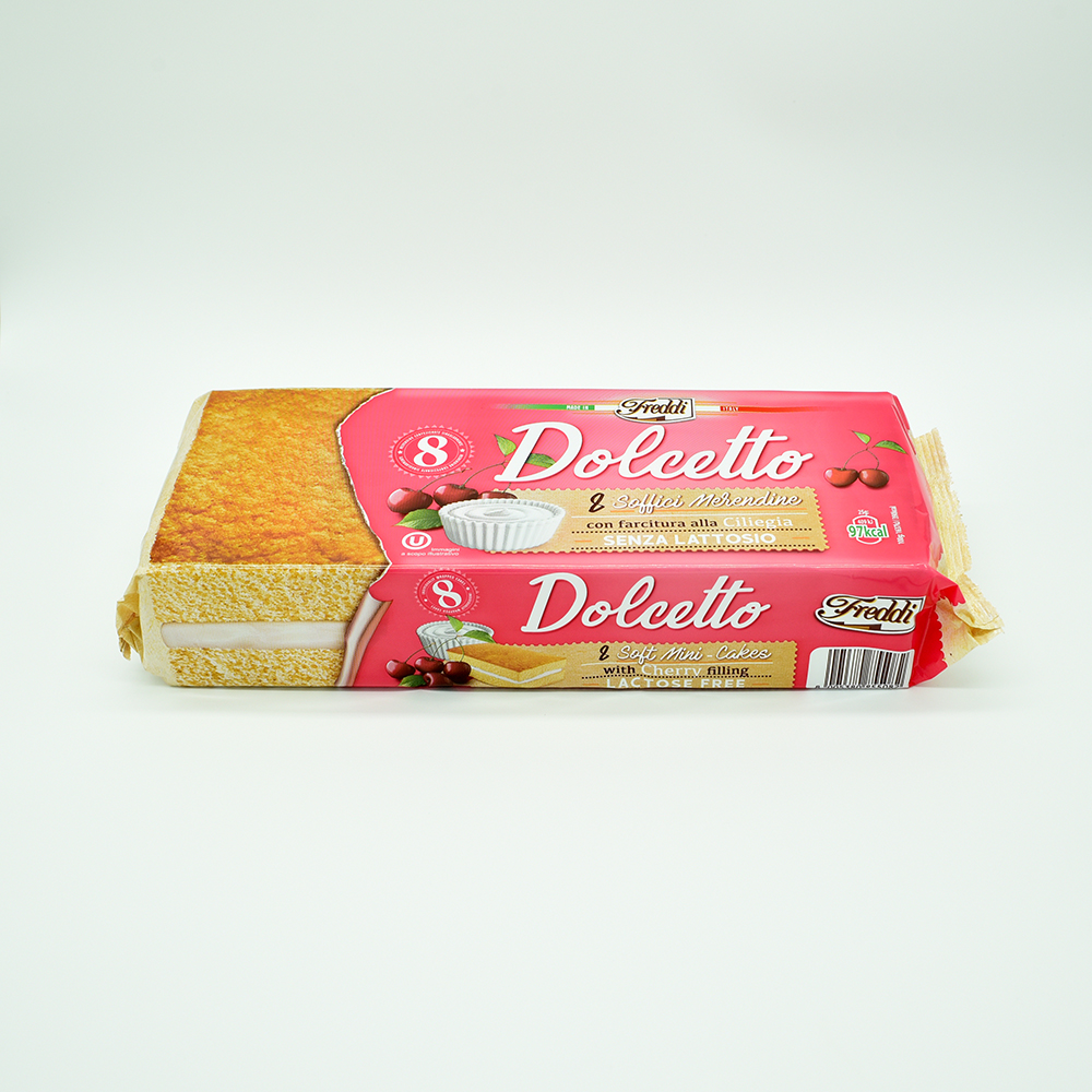 High quality Made in Italy Soft mini cake DOLCETTO cherry 25g x 8 = 200g for daily consumption