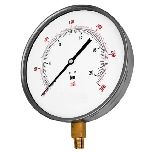 Taiwan Stainless Steel Case Large Size Pressure Gauge