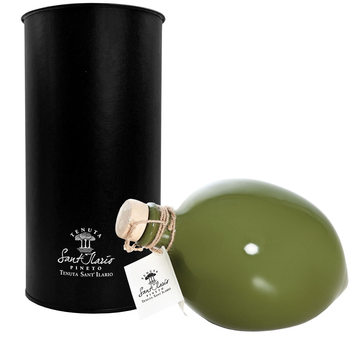 Italian Premium Quality Extra Virgin Olive Oil in a ceramic green Amphora - ZOCCA VERDE 400ML