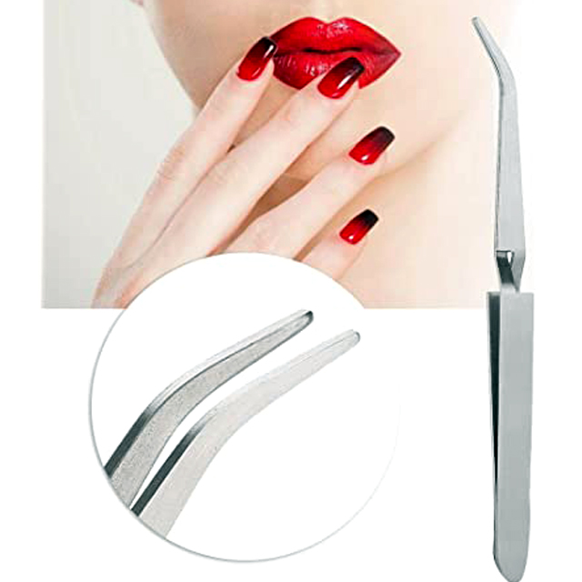 Professional Nail Art Tweezers Cross Manicure Tweezer Nail Tools