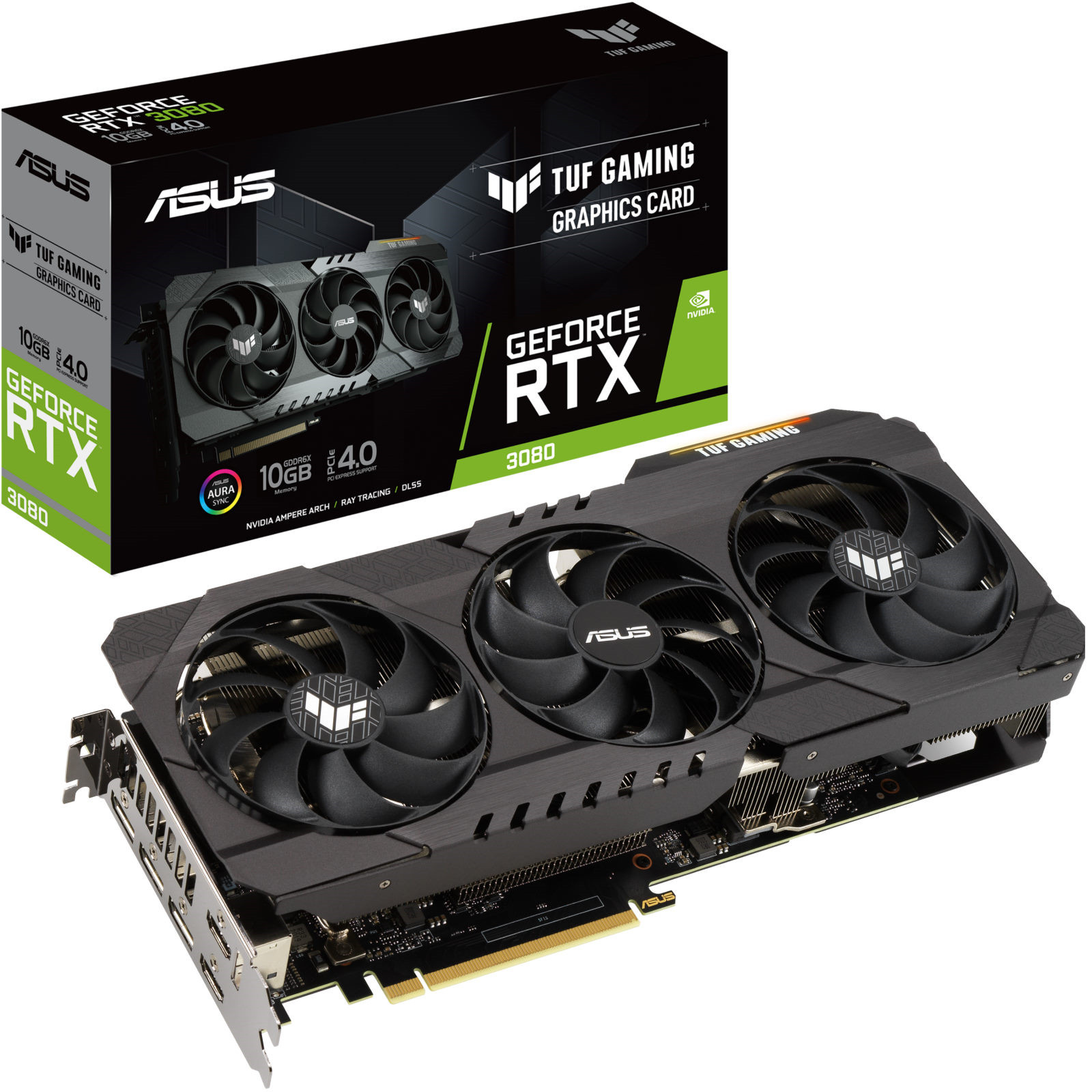 Работающие TUF Gaming NVIDIA GeForce RTX 3080 TUF-RTX3080-10G видеокарты