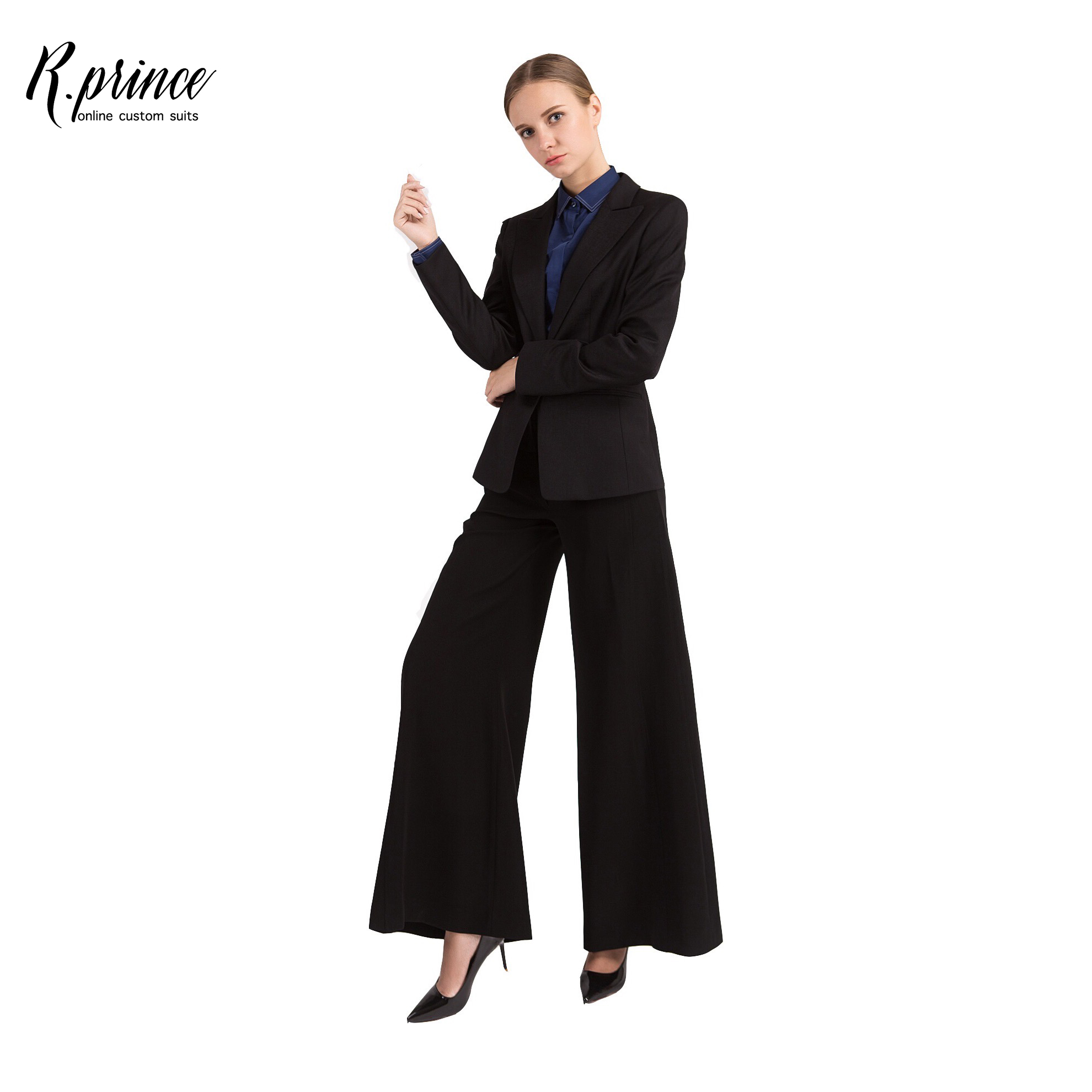 Charismatic Black Blazer and Plazzo Style Formal Pants for Women's Office weaar Wardrobe
