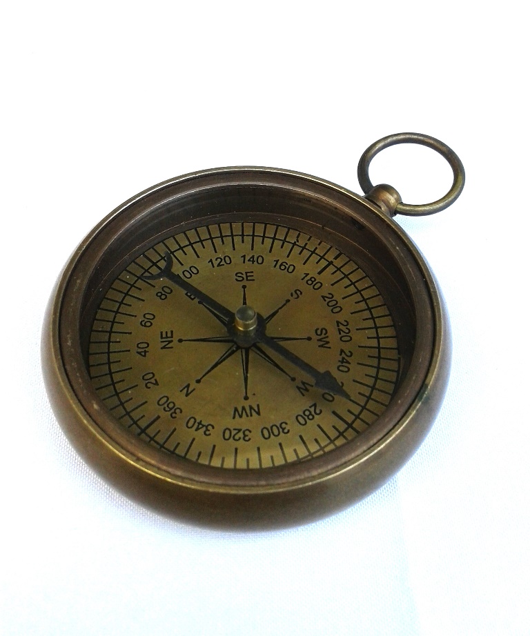 2.25" Antique Nautical Brass Flat Compass,Collectible Marine Sun Dial Compass,Top Quality product